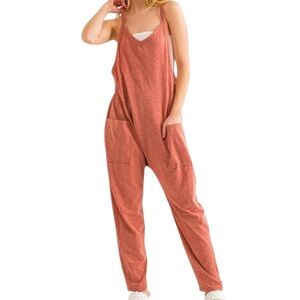 Ces Femme Front Pocket Harem Leg Jumpsuit